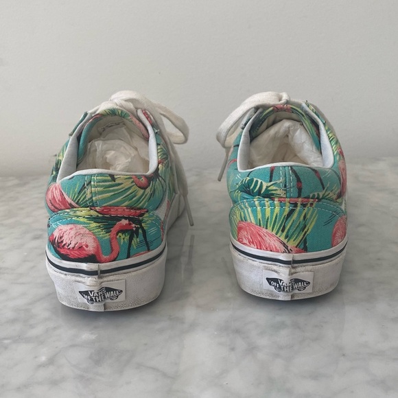 Vans Old Skool van doren flamingo print turquoise W 7 / M 5.5 - Picture 6 of 6
